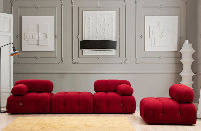 Atelier Del Sofa Sofá de 1 Plaza Rojo Bubble L1